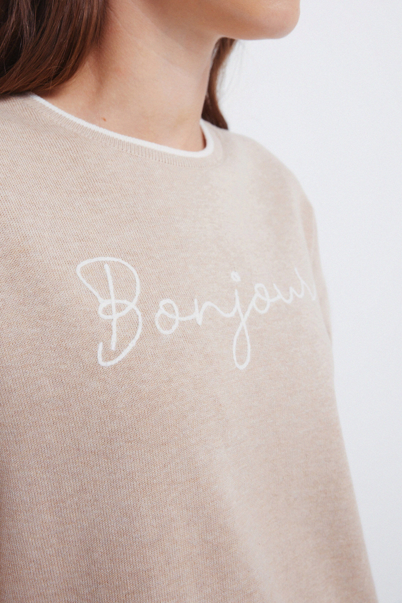 Springfield Jersey combinado "Bonjour" caf&eacute;