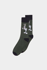 Springfield Calcetín alto Bugs Bunny posicional verde