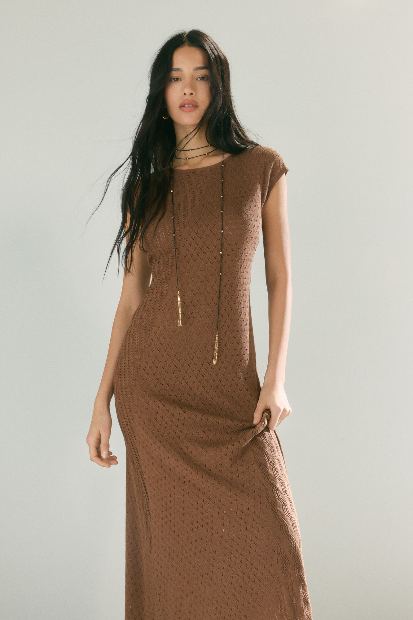 High Spirits Vestido Clay caf&eacute;