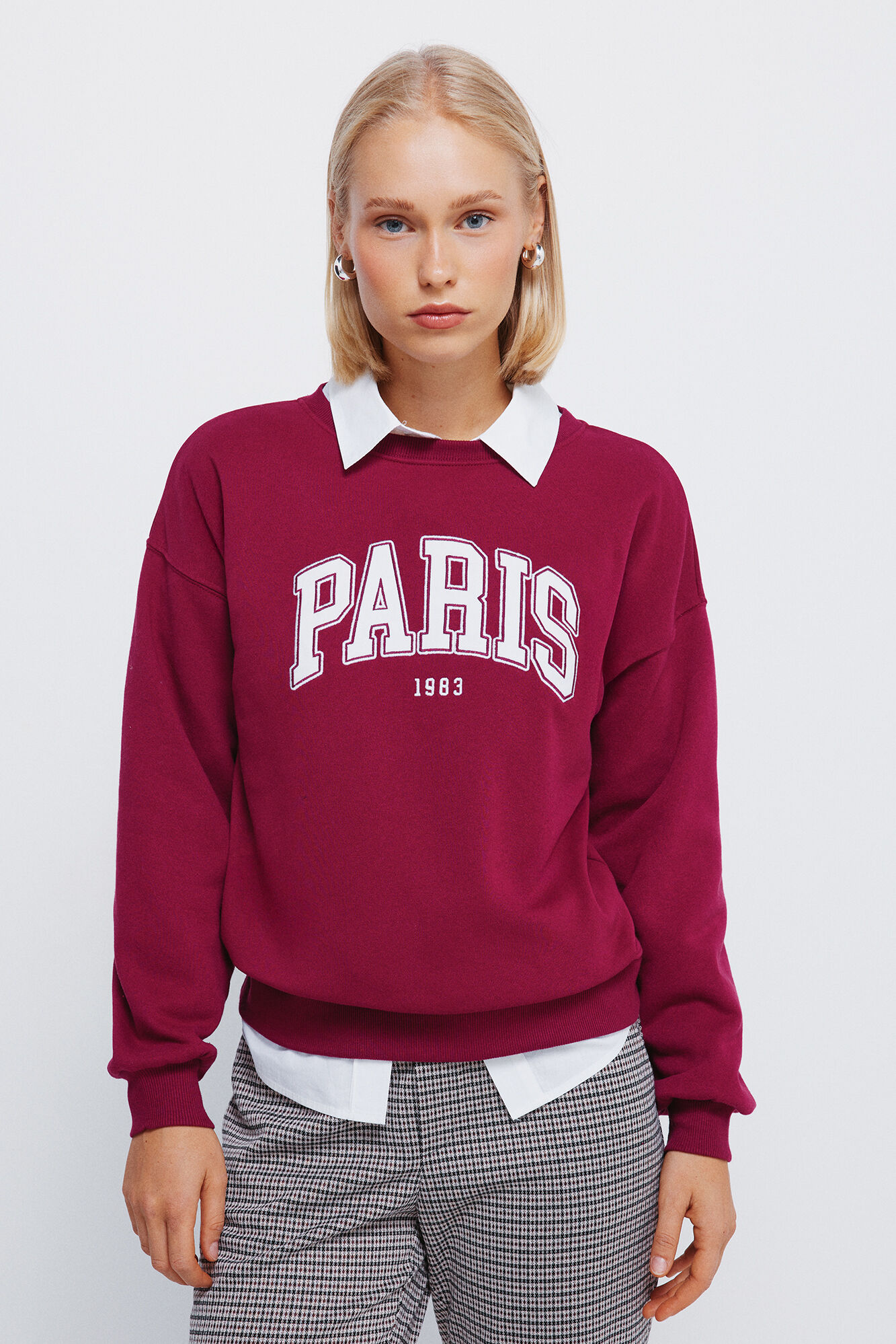 Springfield Sudadera "Par&iacute;s" p&uacute;rpura