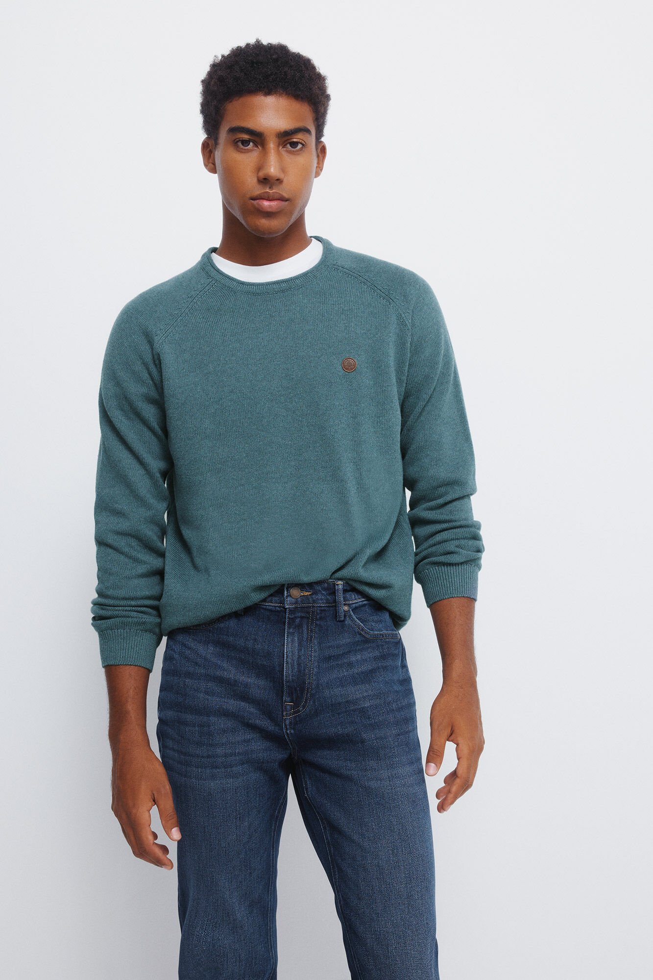 Springfield Jeans slim fit de lavado medio oscuro azulado