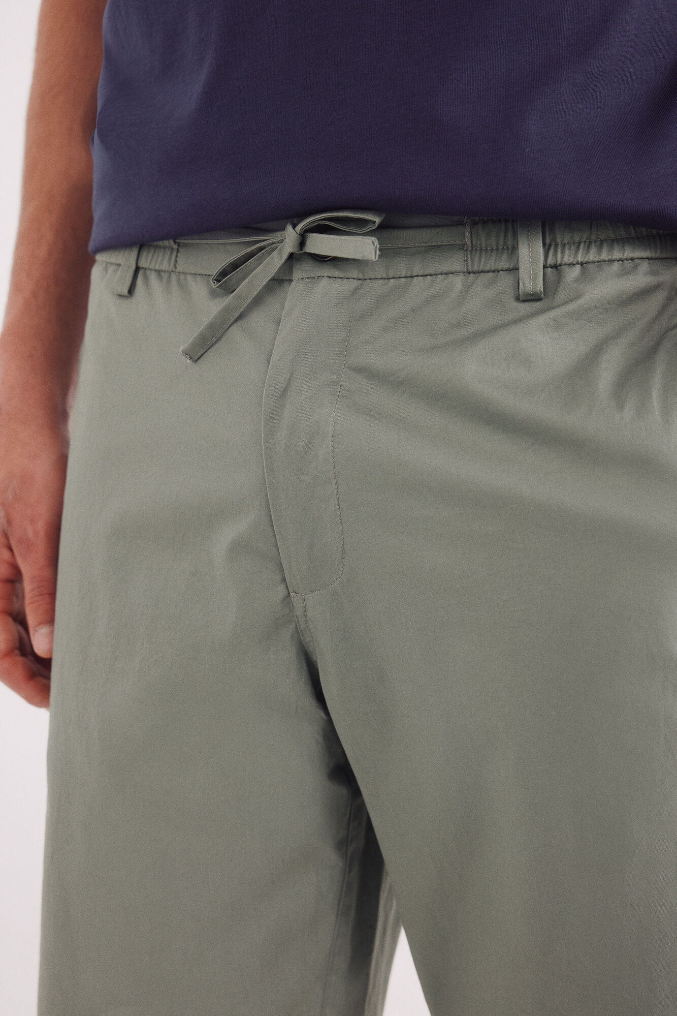 Springfield Bermuda popel&iacute;n comfort fit verde