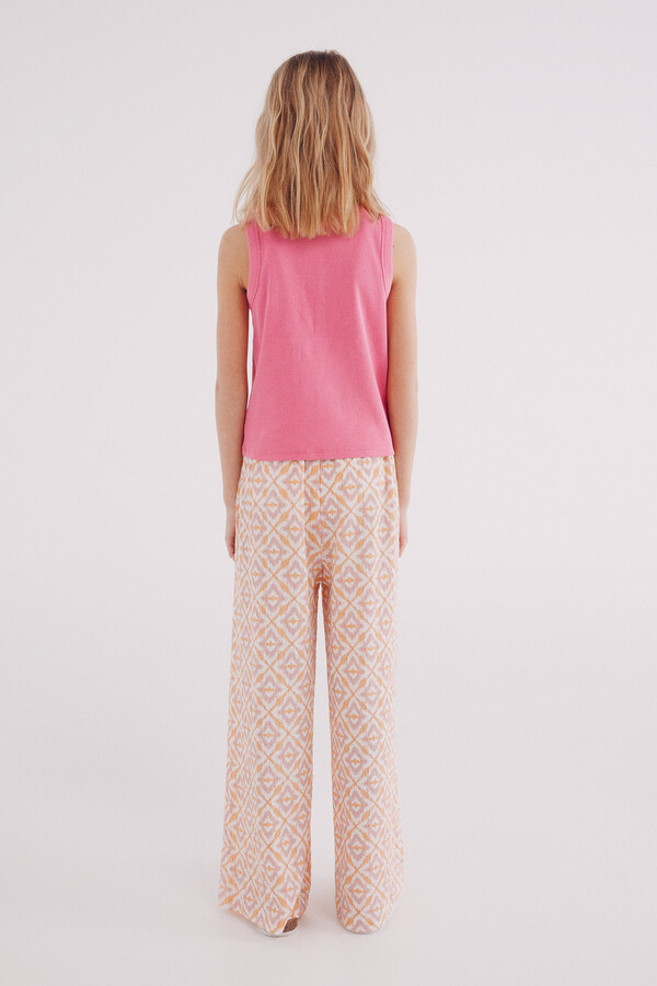 Springfield Kids Pantalón estampado fluido niña fucsia
