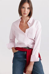 Springfield Camisa b&aacute;sica de popel&iacute;n rosa