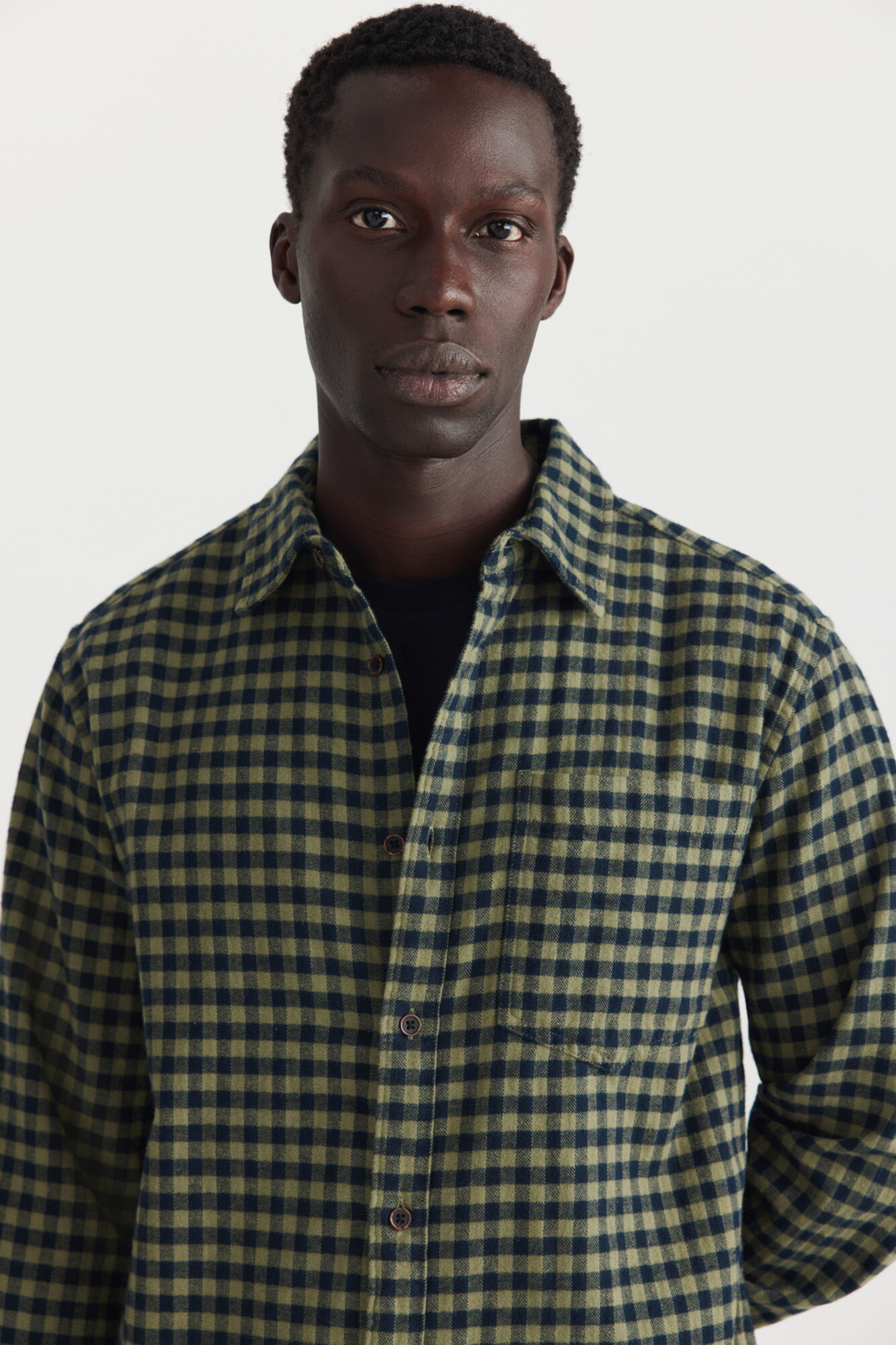 Springfield Camisa de franela estampado vichy