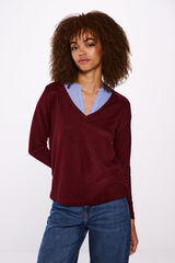 Springfield Playera combinada tacto suave púrpura