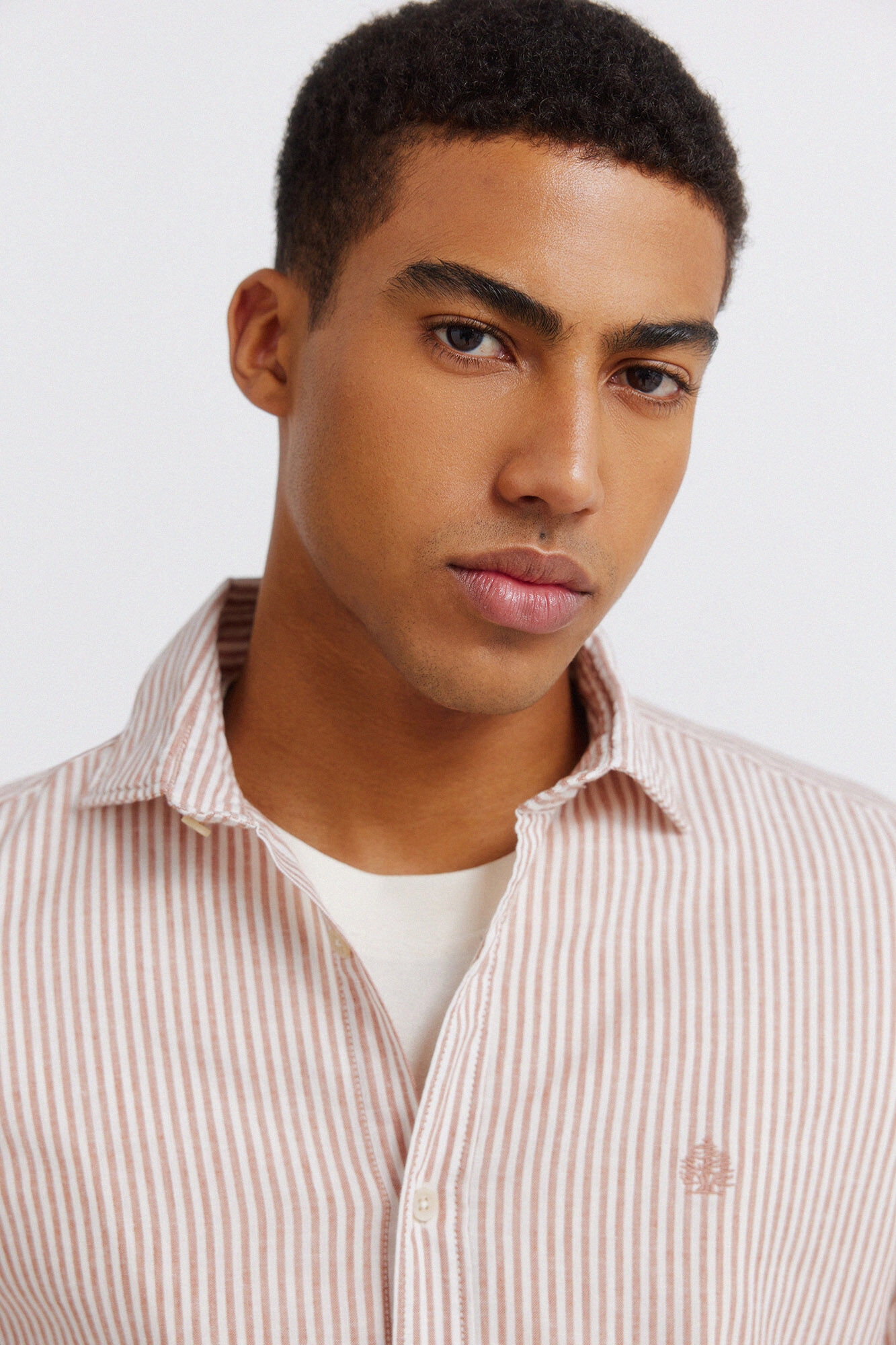 Springfield Camisa de lino naranja