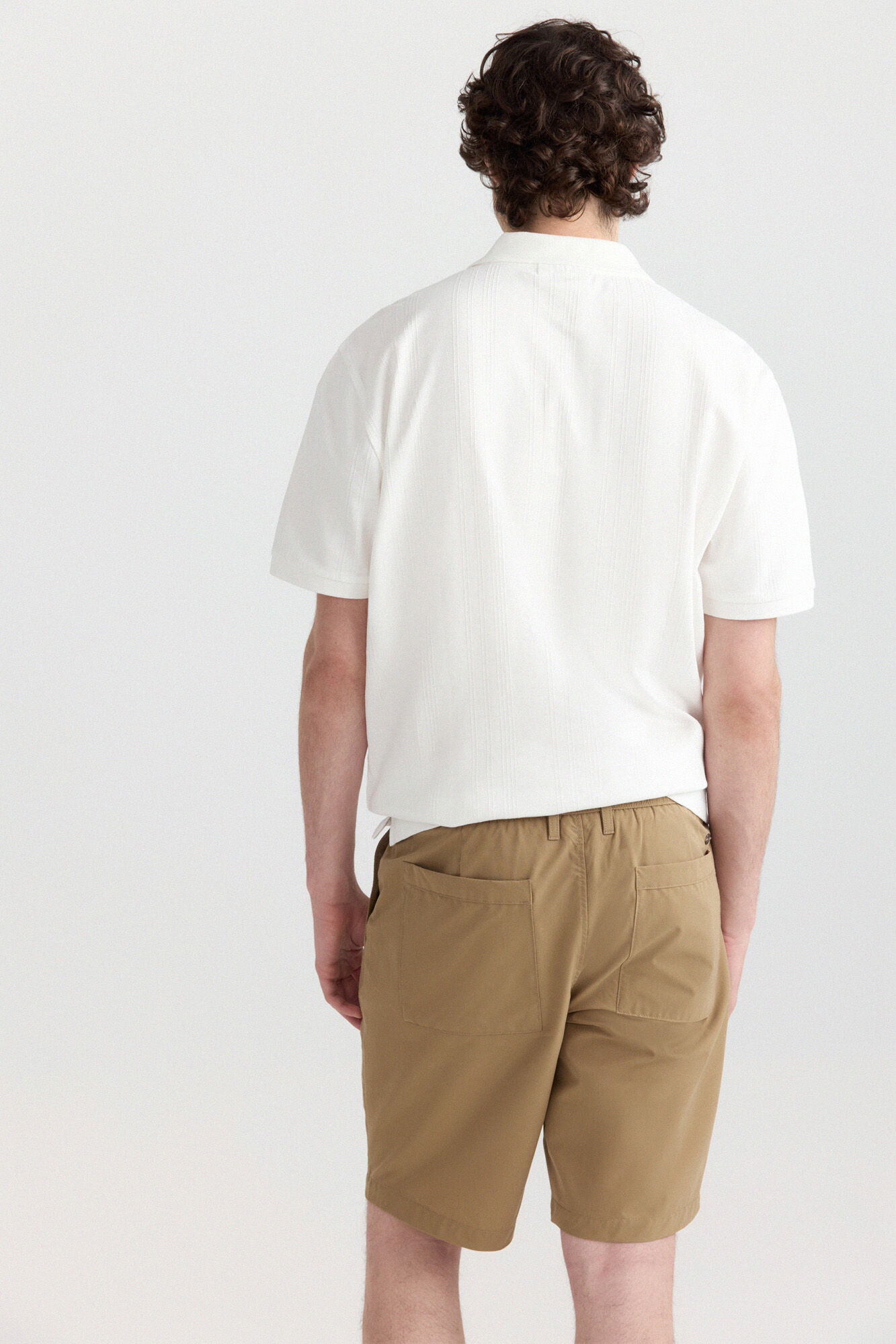 Springfield Polo de estructura slim fit marfil