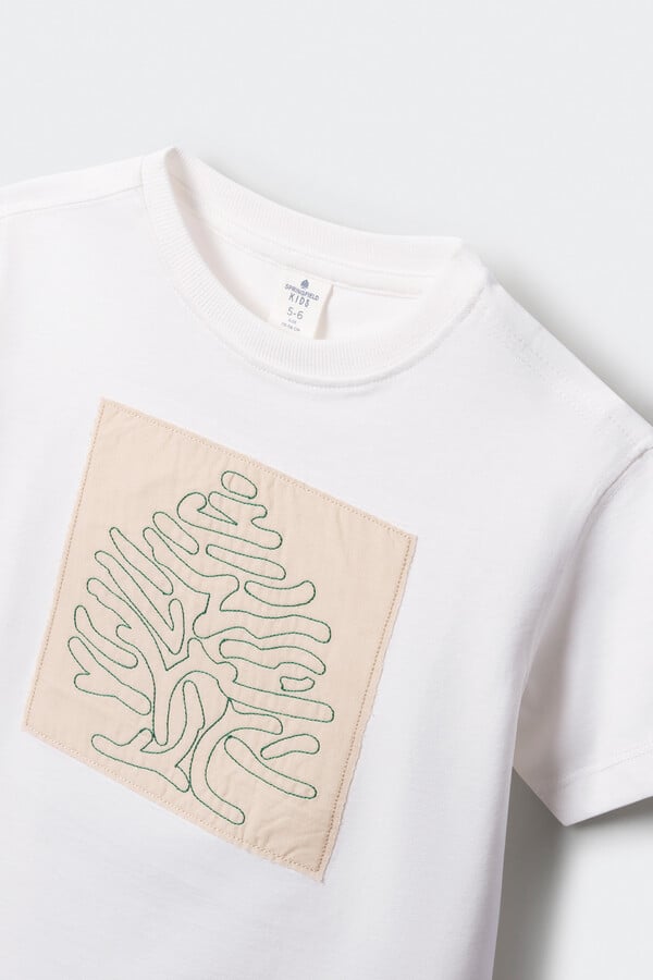 Springfield Kids Camiseta logo árbol niño marfil