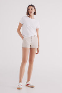 Springfield Short chino cinturón café