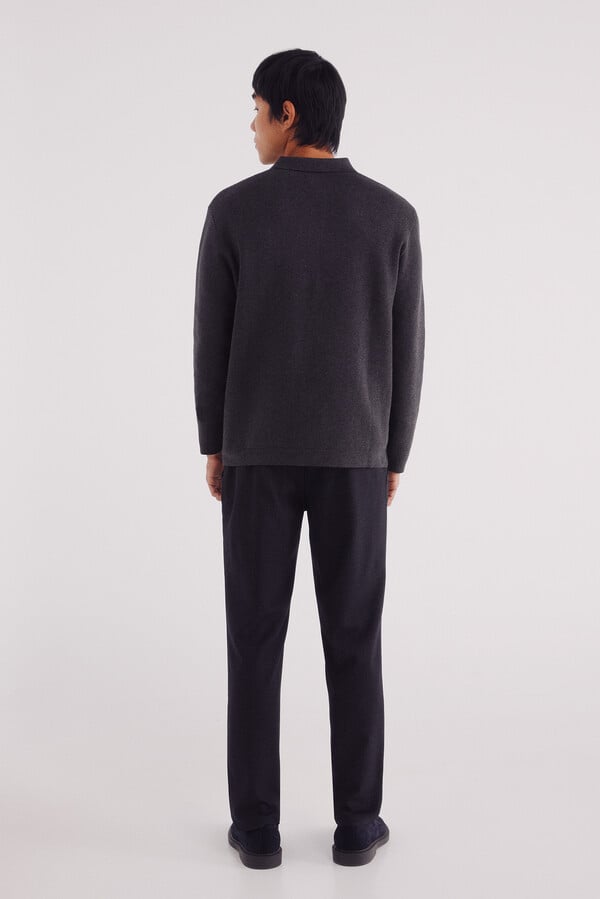 Springfield Pantalón chino jogger estructura gris