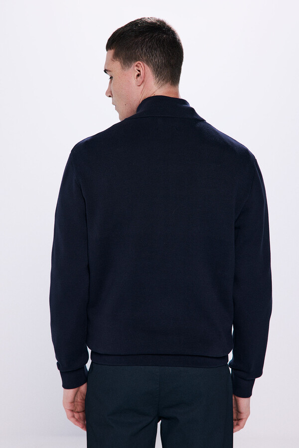 Springfield Cárdigan milano cremallera azul