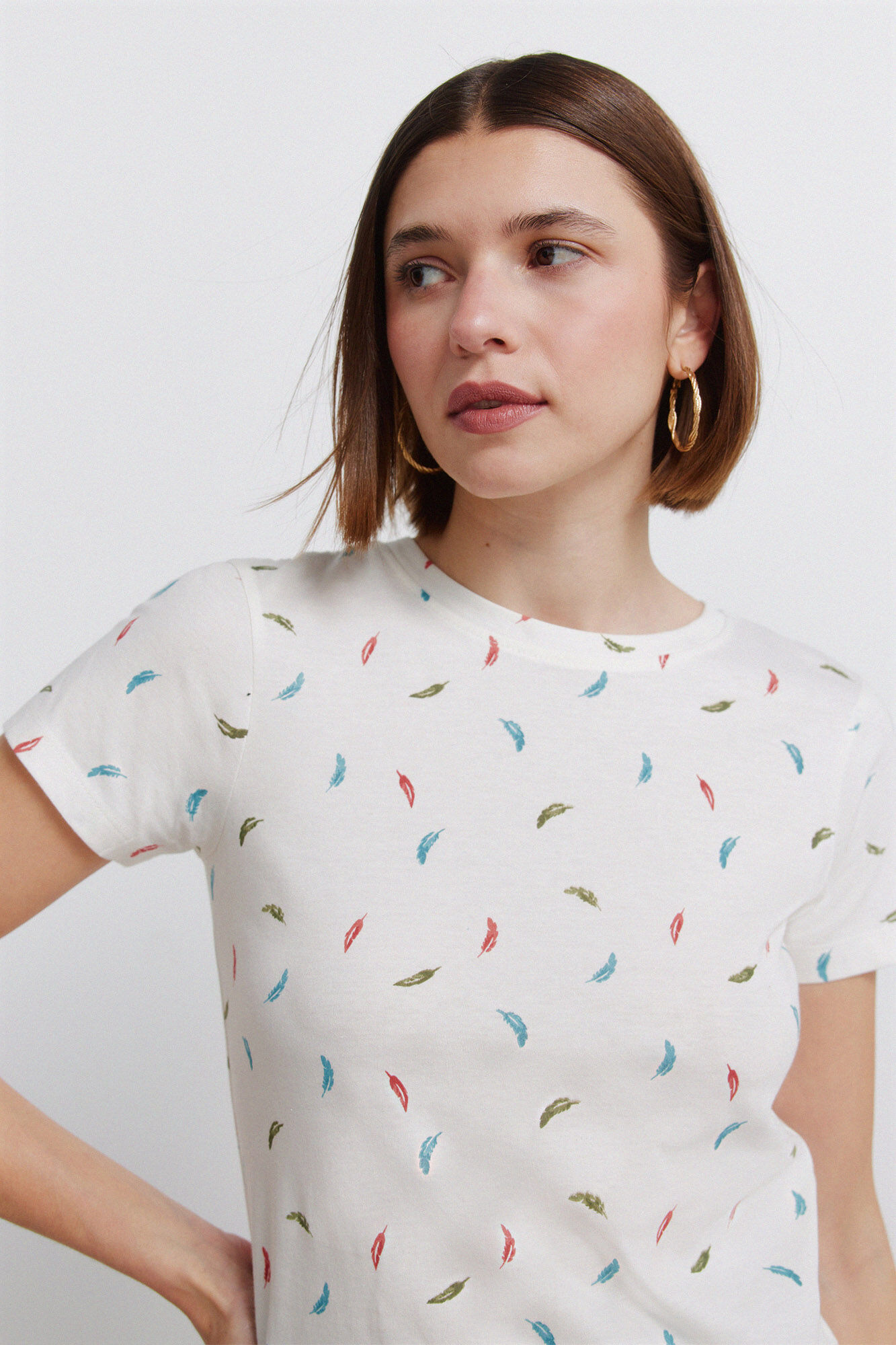 Springfield Playera de manga corta estampada