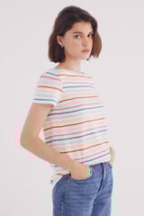 Springfield Playera semientallada cuello barco estampado