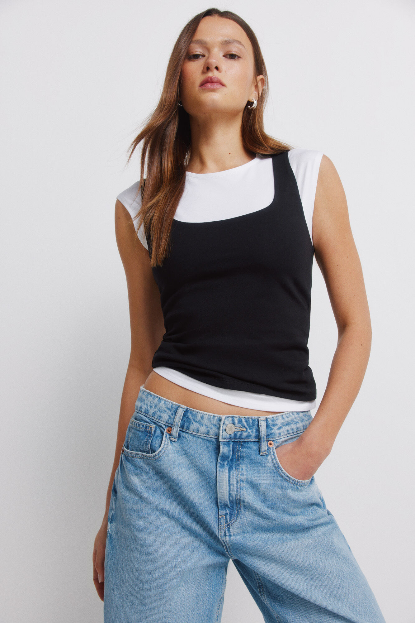 Springfield Jeans anchos azul tinta