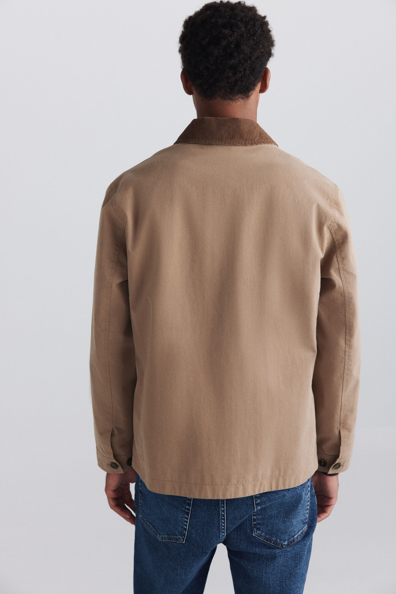 Springfield Sobrecamisa de algod&oacute;n beige