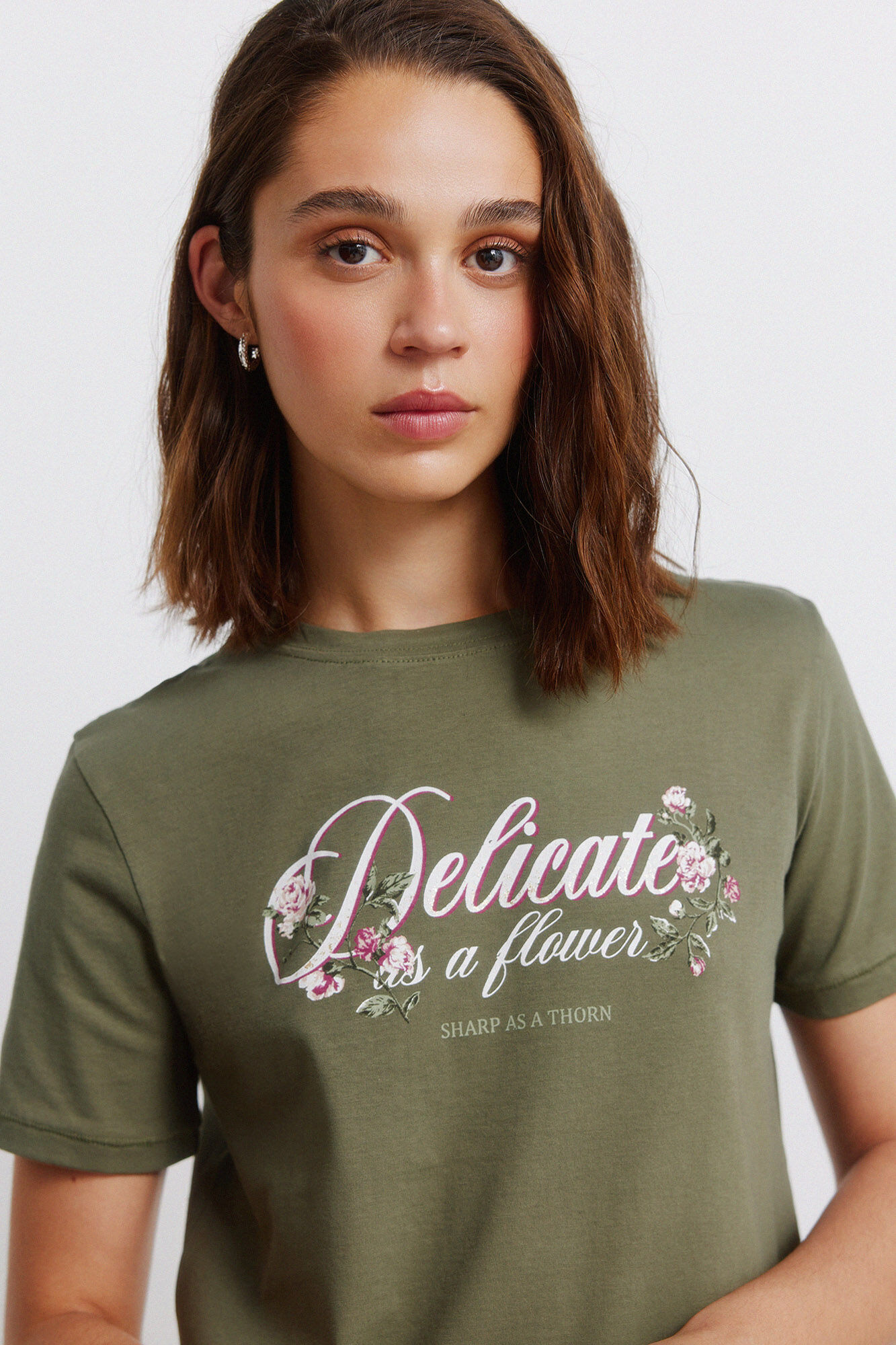 Springfield Playera de manga corta con estampado floral