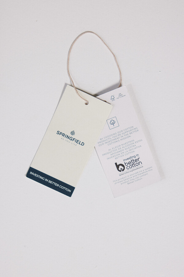 Springfield Playera gráfica escote espalda amarillo