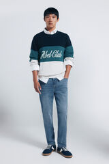 Springfield Jeans sobretintados slim fit turquesa