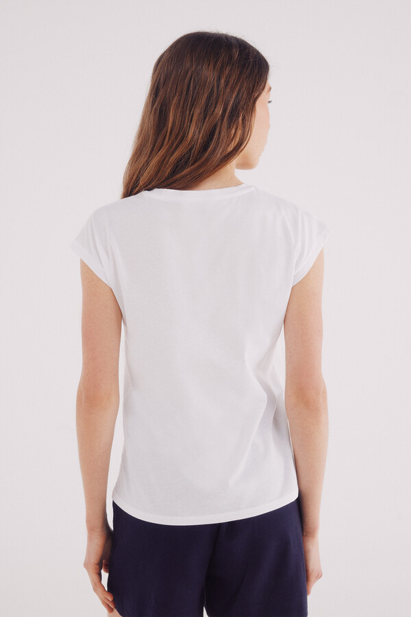 Springfield Playera hombros crochet natural