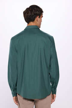Springfield Camisa algodón cepillado verde