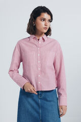 Springfield Camisa cropped rayas  rojo