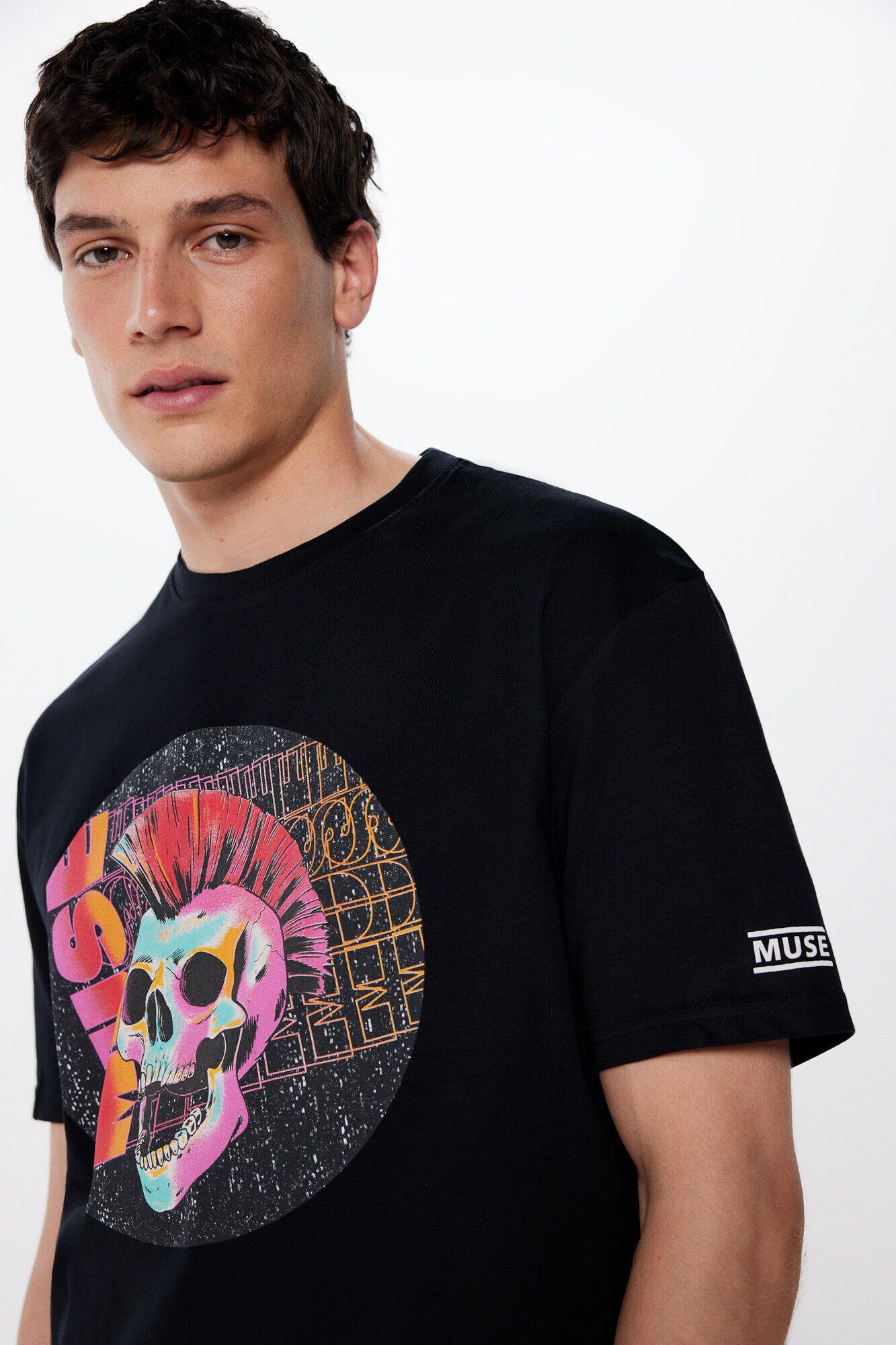 Springfield Playera Muse Skull negro