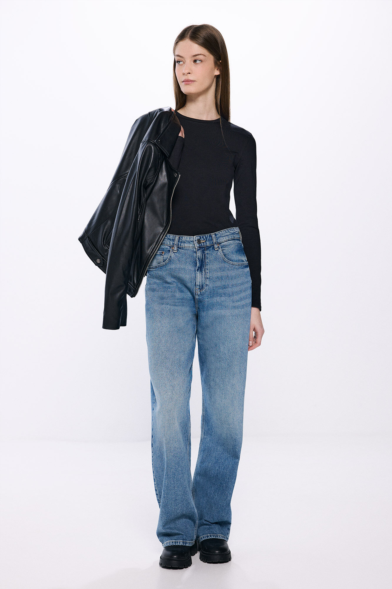 Springfield Playera entallada algod&oacute;n  negro