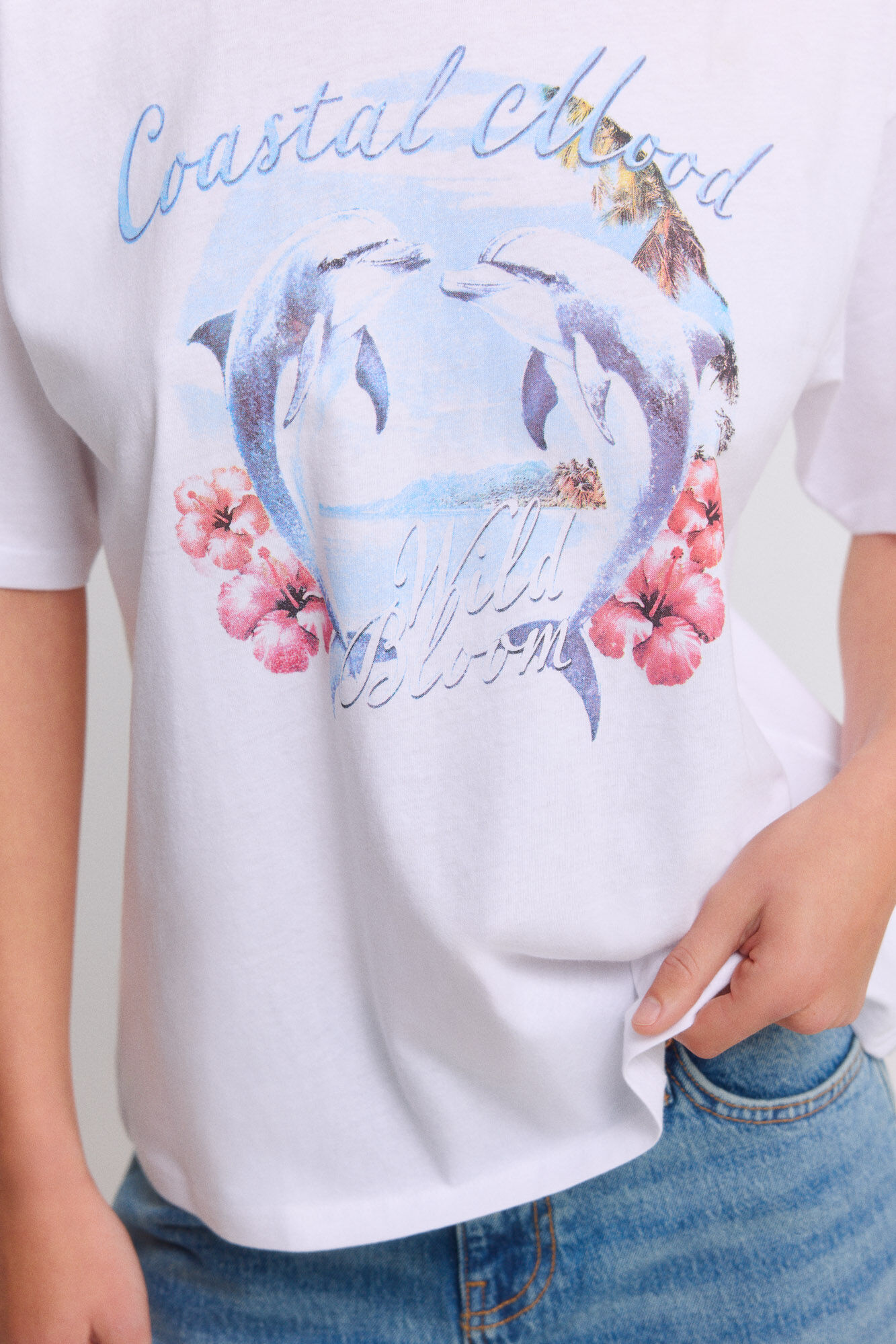 Springfield Playera de manga corta estampada natural