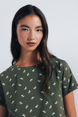 Springfield Playera estampada motivos pequeños verde