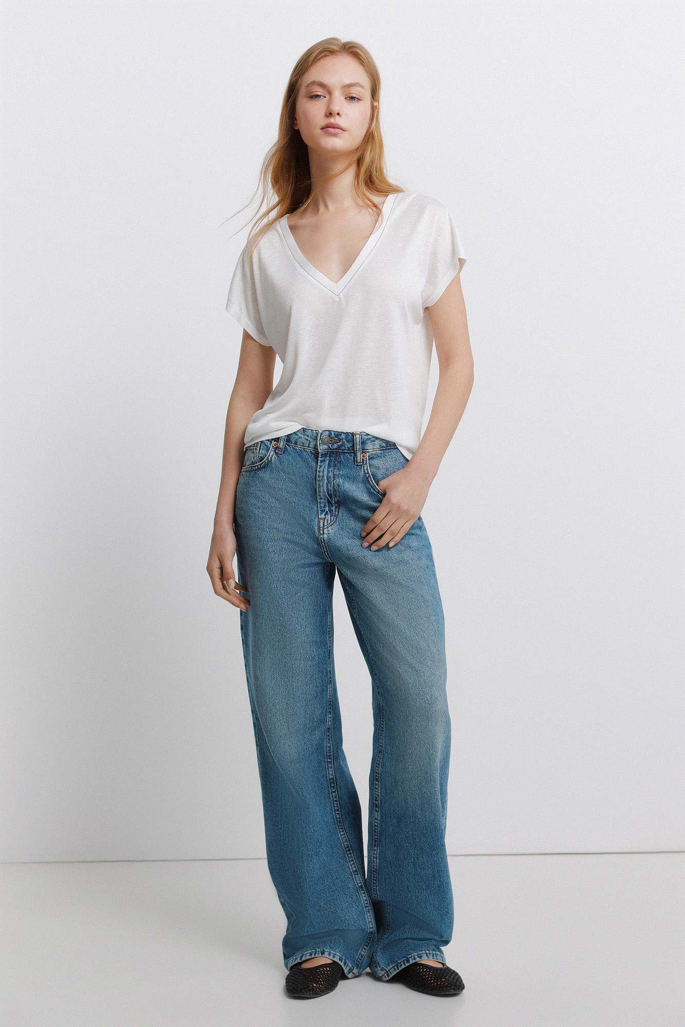 Springfield Playera manga murci&eacute;lago blanco