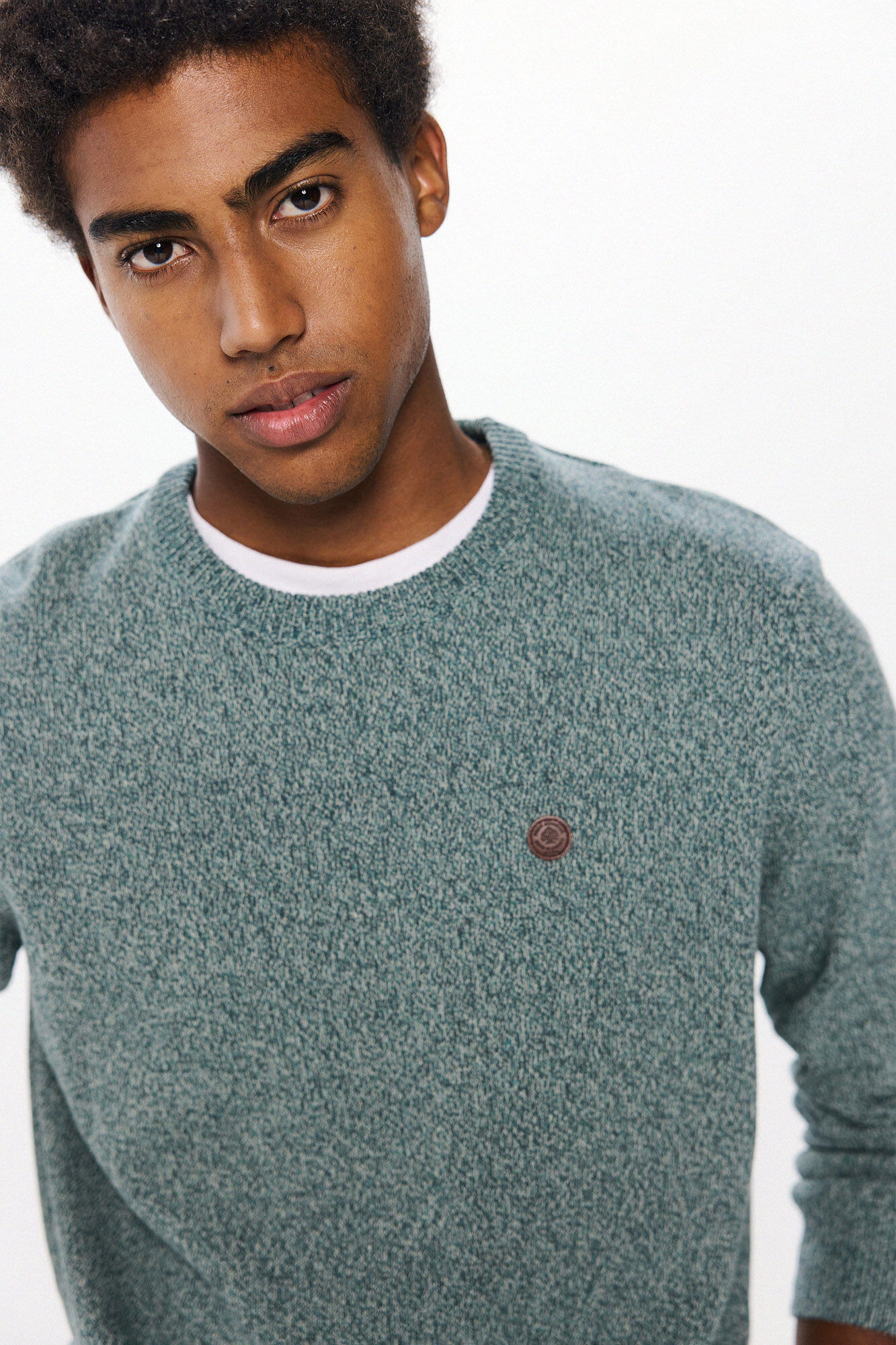 Springfield Su&eacute;ter liso torzal azul