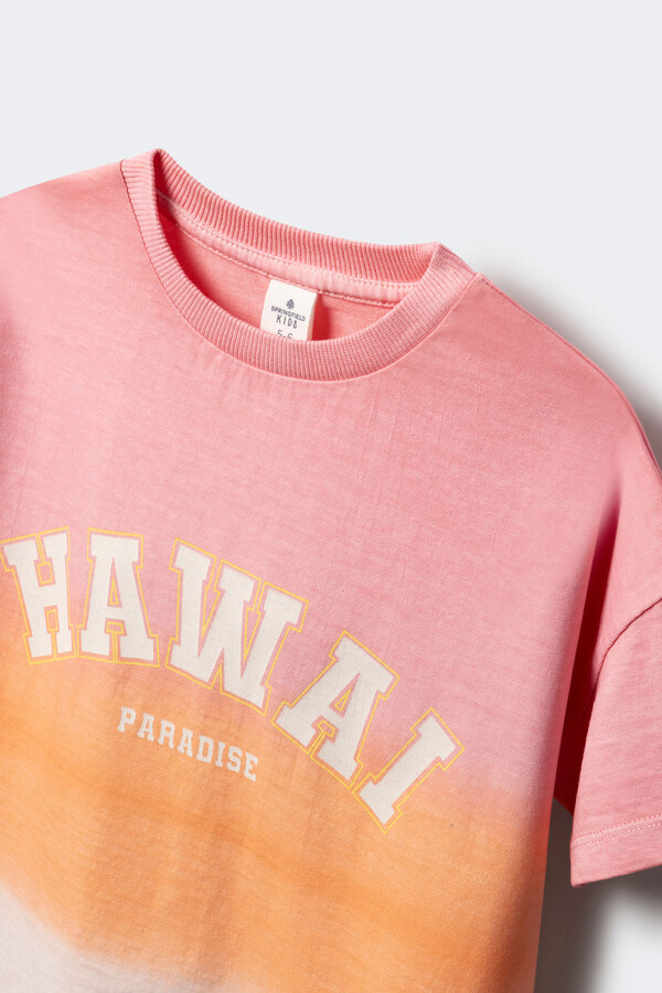 Springfield Kids Playera dip dye niña naranja