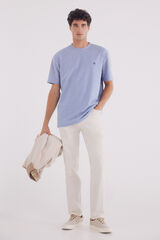 Springfield Pantalón 5 bolsillos ligero lavado slim fit blanco