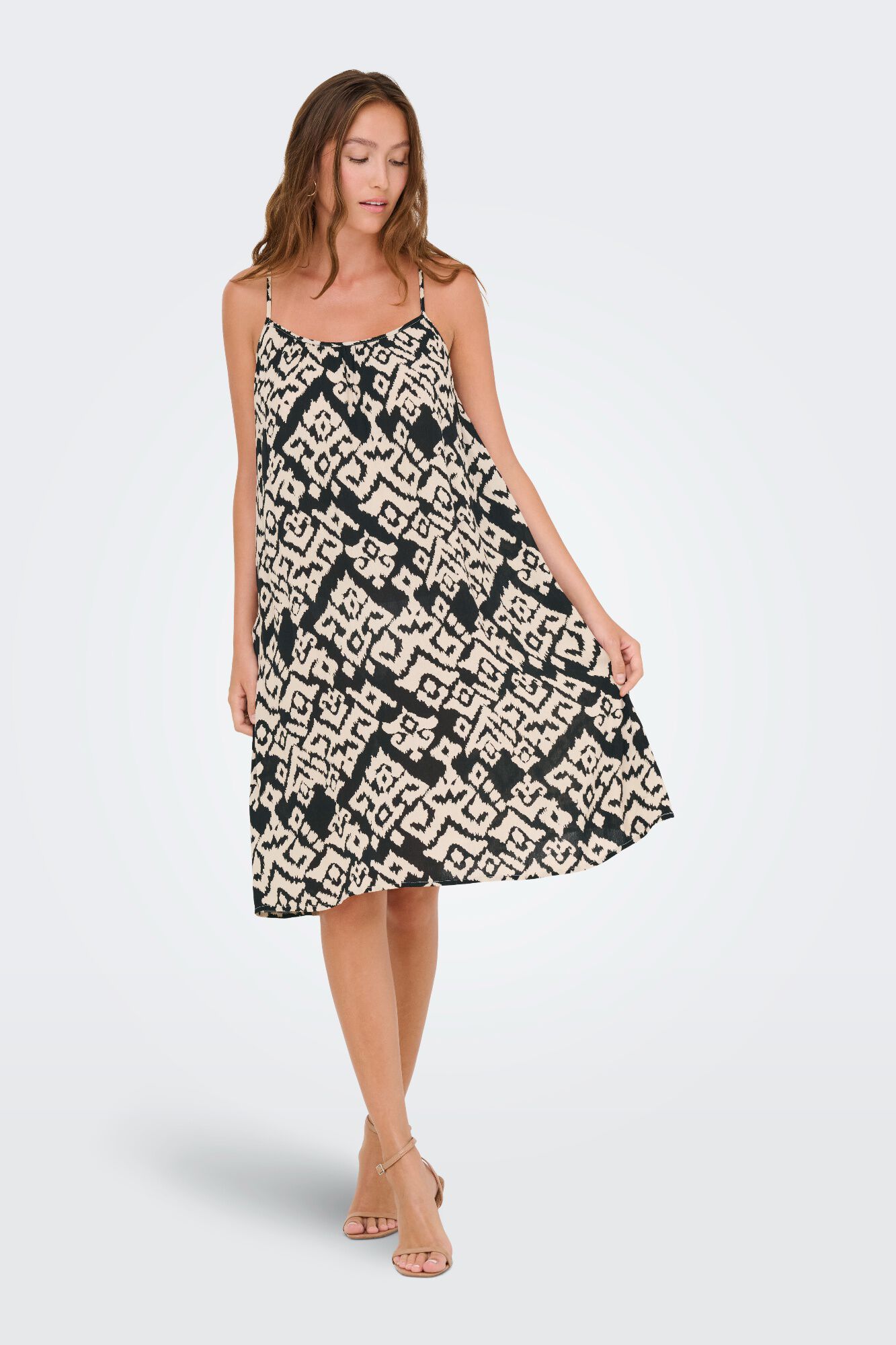 Only Vestido corto estampado negro