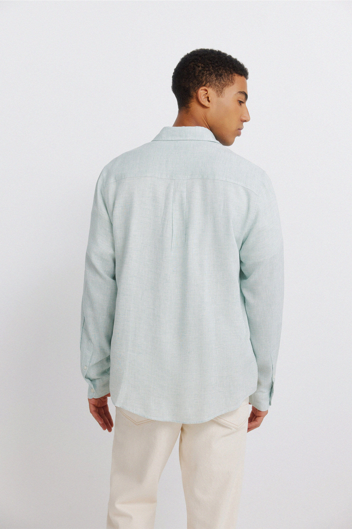 Springfield Playera con bolsillos de lino viscosa verde