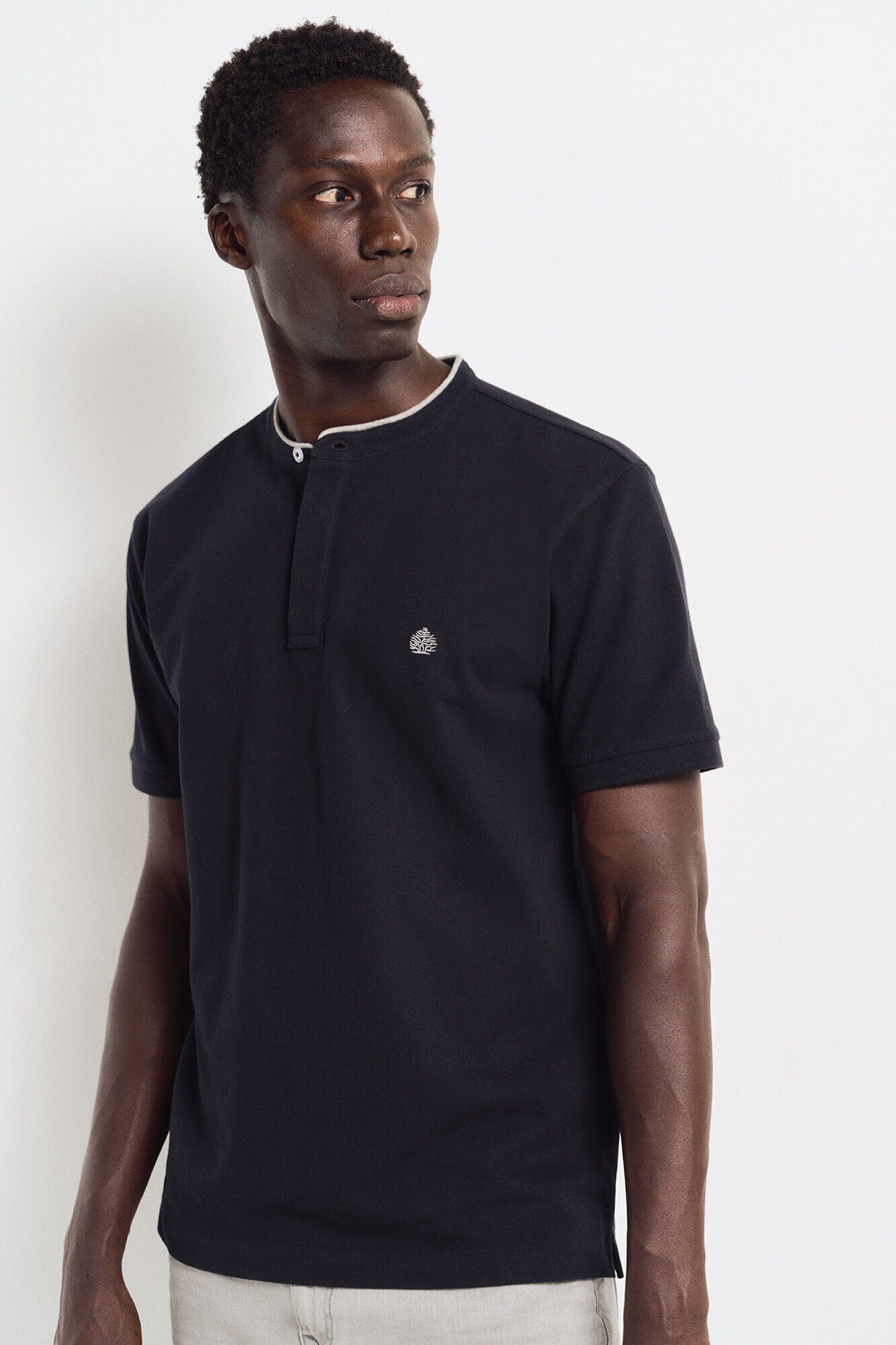 Springfield Polo  piqu&eacute; cuello mao regular fit marino