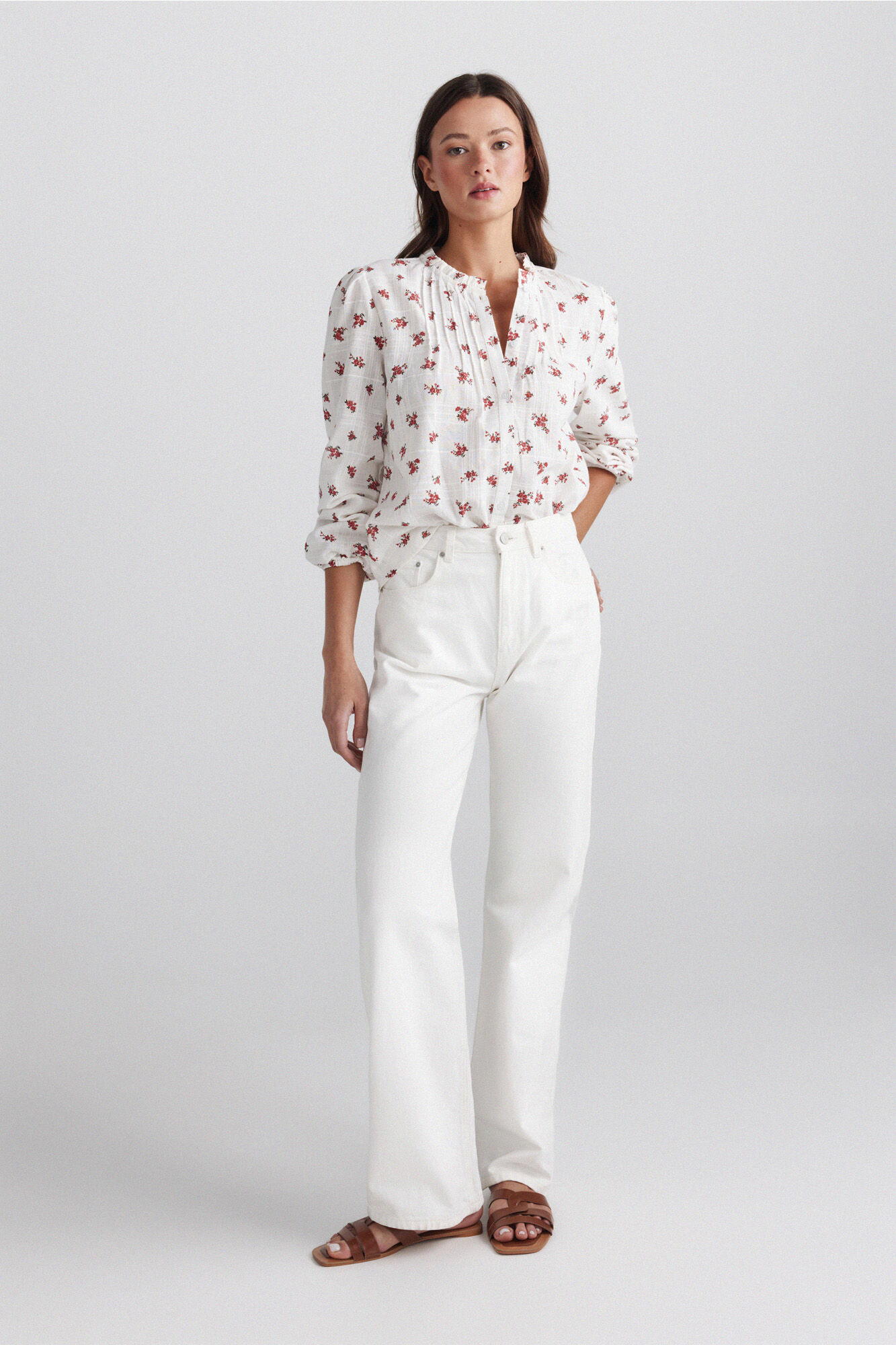 Springfield Camisa con estructura de volantes