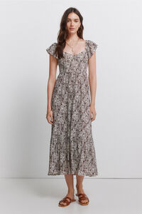 Springfield Vestido de volantes estampado paisley