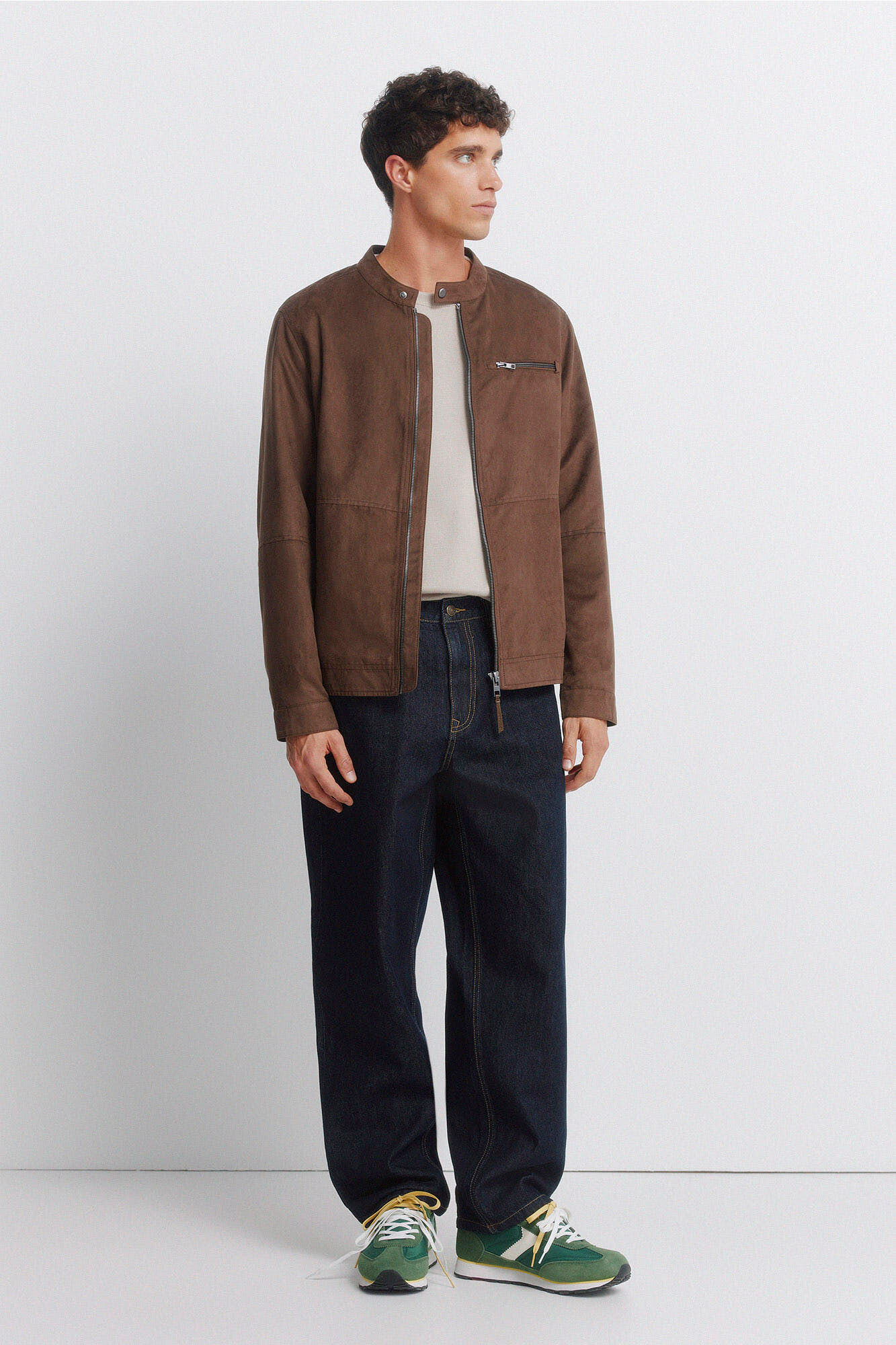 Springfield Chamarra efecto ante caf&eacute;