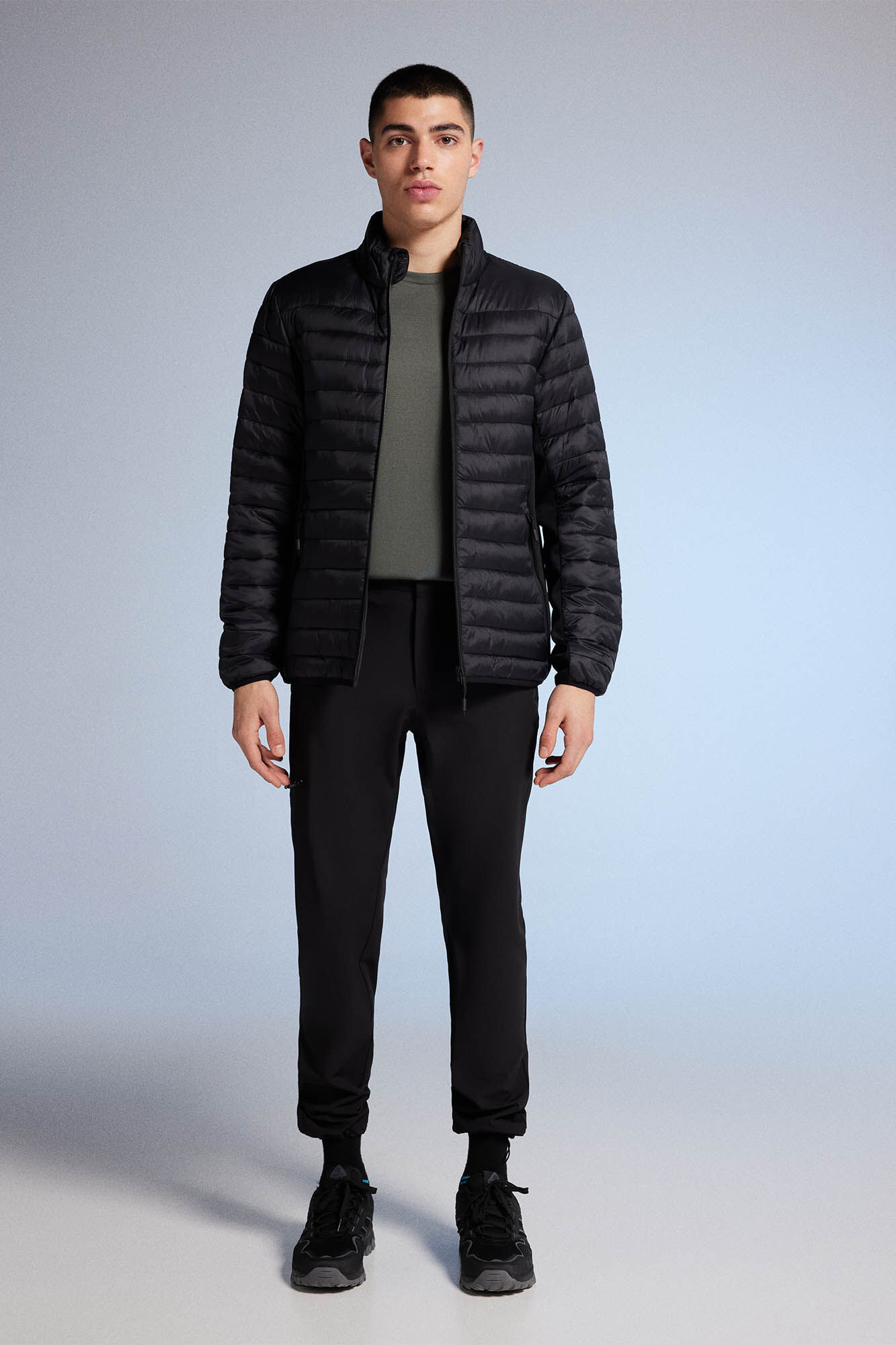 Springfield Chamarra acolchada combinada negro