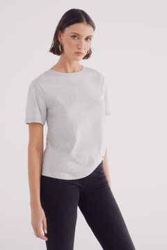 Springfield Camiseta ojales metálicos mangas gris