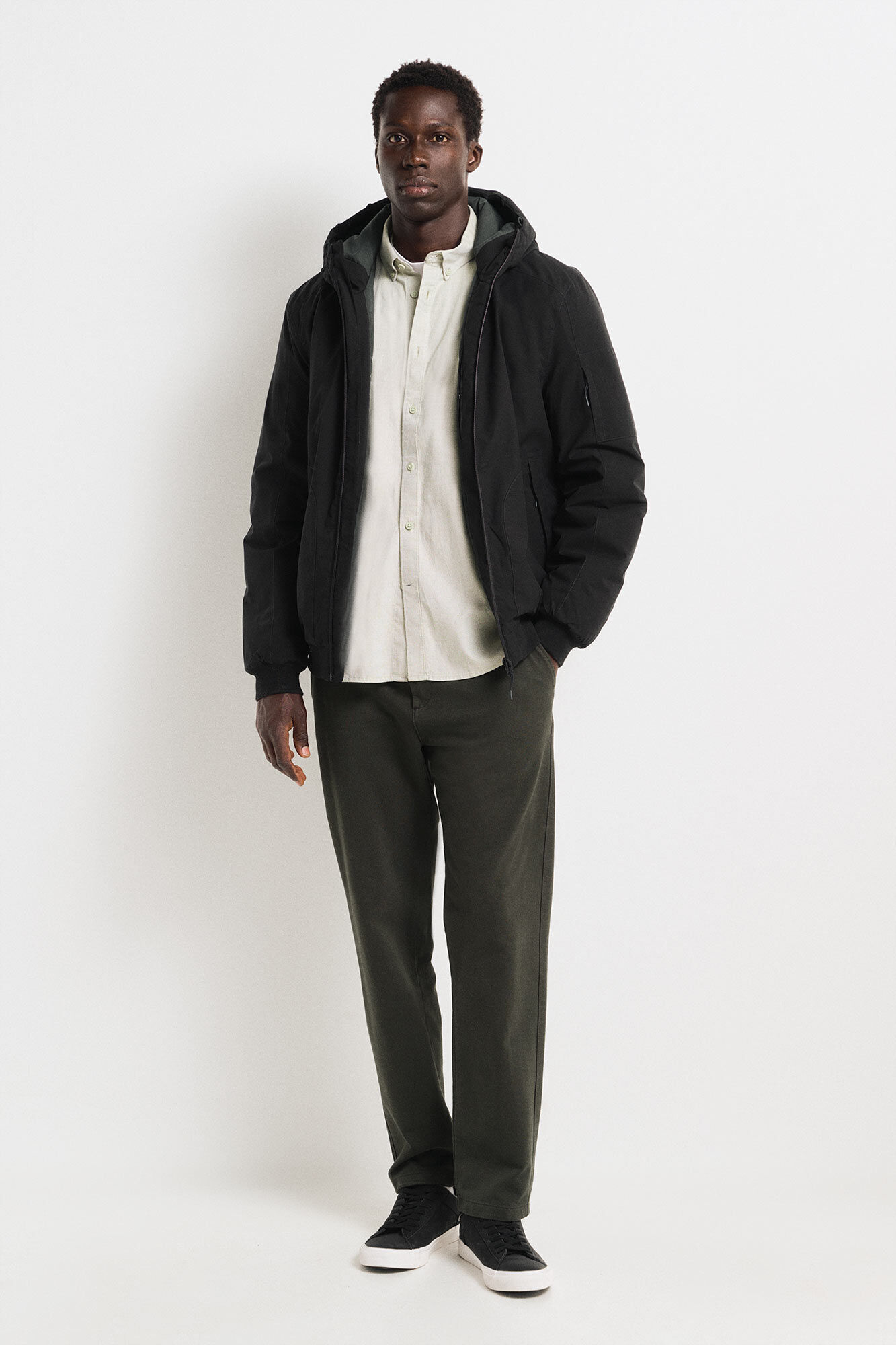 Springfield Chamarra t&eacute;cnica alcolchada negro