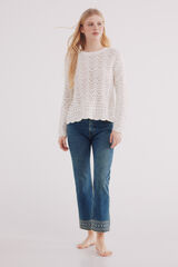 Springfield Jeans dobladillo bordados azul