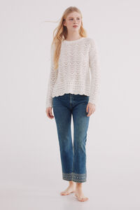 Springfield Jeans dobladillo bordados azul