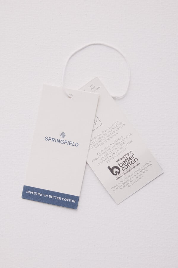 Springfield Pantalón chino microestampado slim fit gris