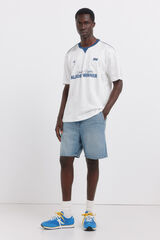 Springfield Bermudas chino de mezclilla straight fit azul