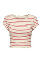 Springfield Playera crop de manga corta blanco