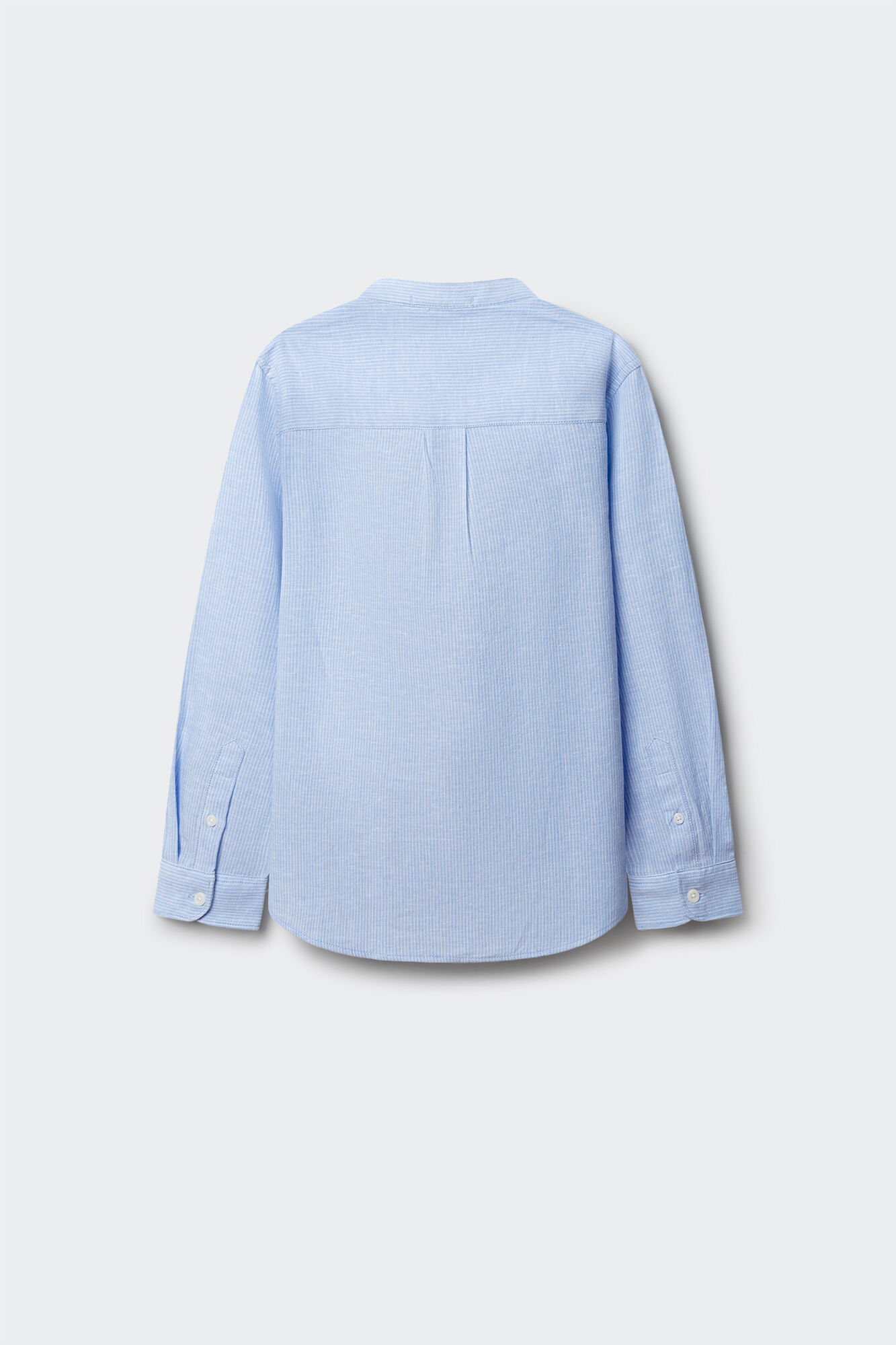 Springfield Kids Camisa cuello mao a rayas de lino para ni&ntilde;o azul