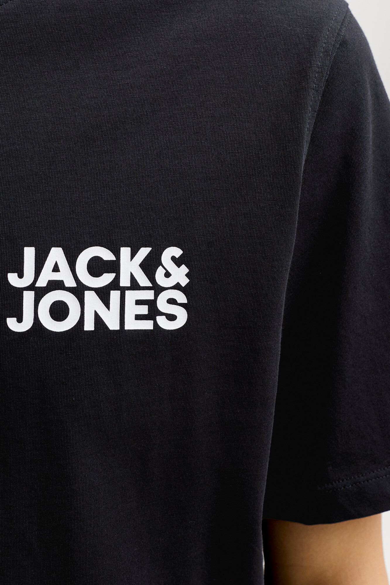 Jack & Jones Playera slim de manga corta negro